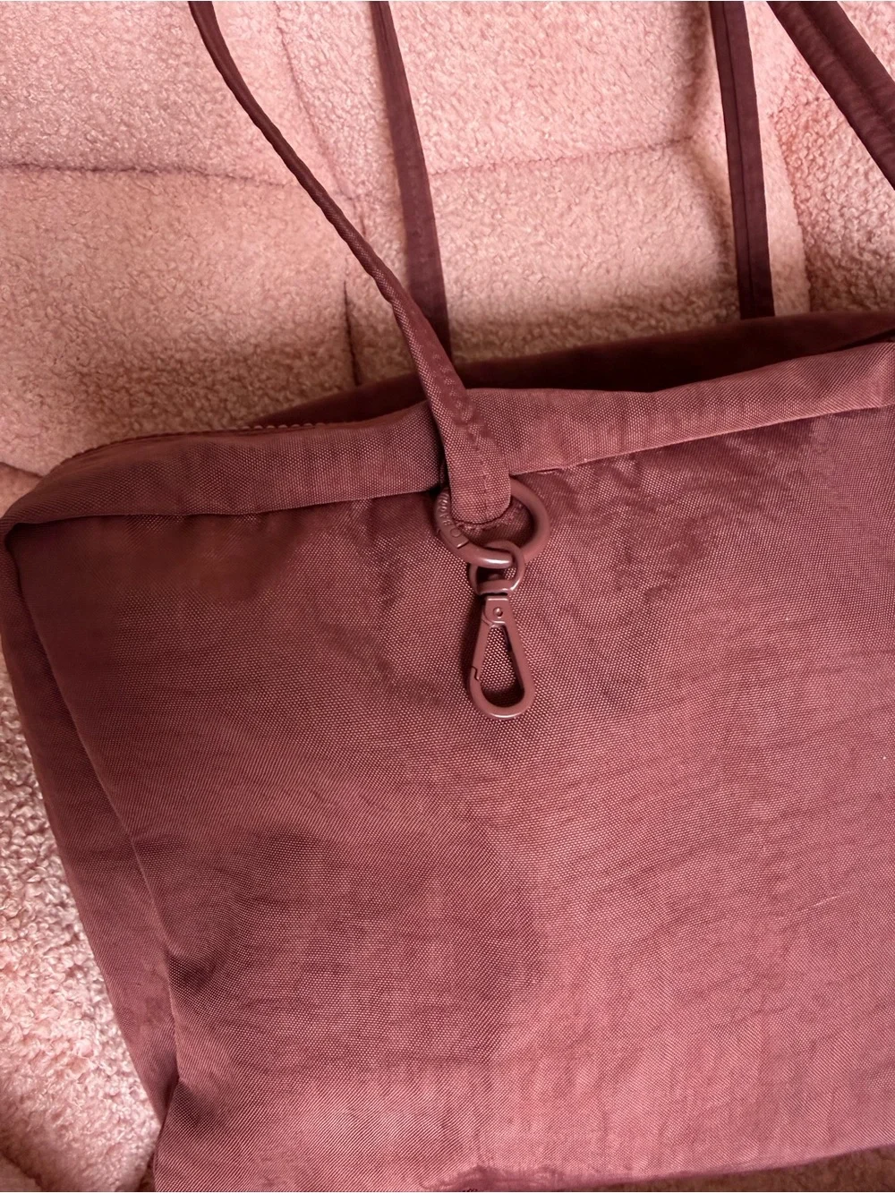 Baggu Medium Nylon Bowler Bag Mahogany